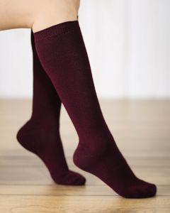 6-Pack Flat Knee Socks Wide Calf 6-pk