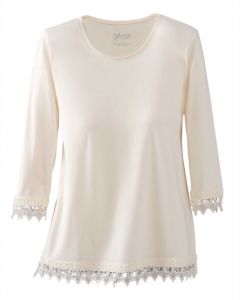 UltraSofts Lace Trim Top