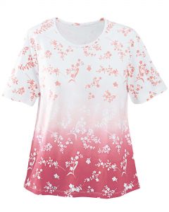 Ombre Floral Print Tee