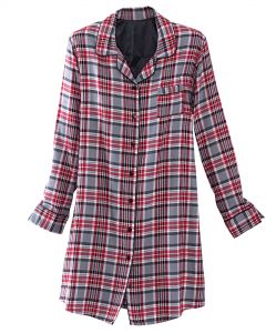 Flannel Plaid Nightshirt