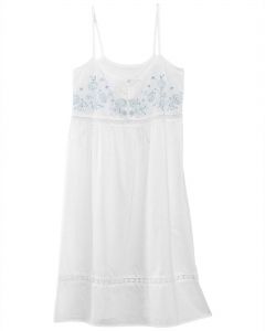 Embroidered Sleeveless Nightgown