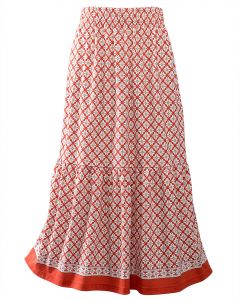 UltraSofts® Printed Tiered Skirt