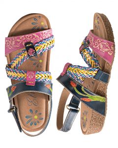 Elite Crown Hand-Painted Braided Sandals