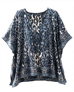 Animal Print Caftan Top