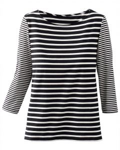 Boatneck Stripe Top