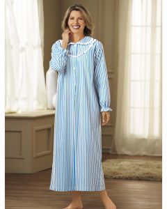 Striped Flannel Nightgown