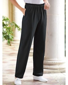 UltraSofts Elastic-Waist Interlock Pull-On Pants